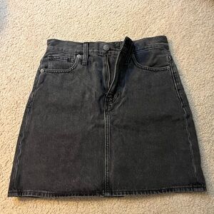 Madewell Black Denim Skirt